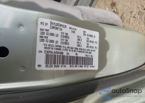 2004 Chrysler Town & Country Limited из США, поврежденный, VIN 2C8GP64L64R544966